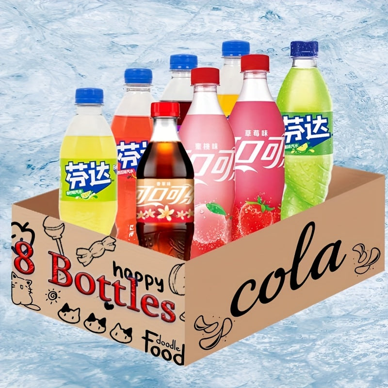 Mixed Flavor Soda Pack with 4 or 8 Cans of 16.91 oz Cola and Fanta