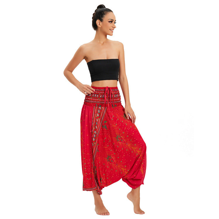 Bohemian Big Crotch Pants One-piece Ethnic Group