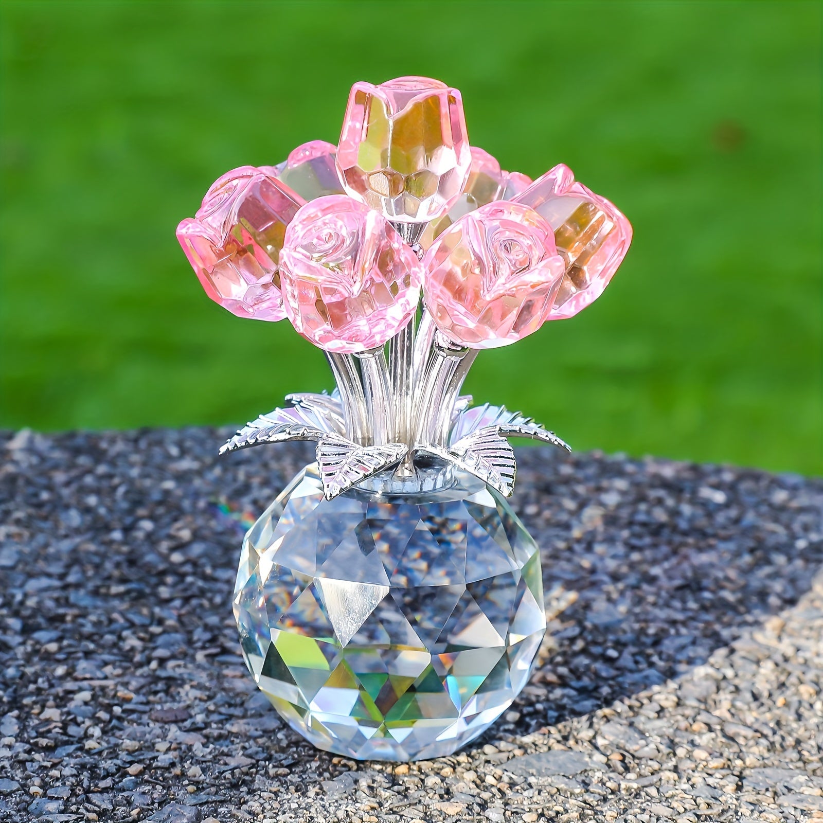 Artificial Crystal Rose Bouquet for Special Occasions