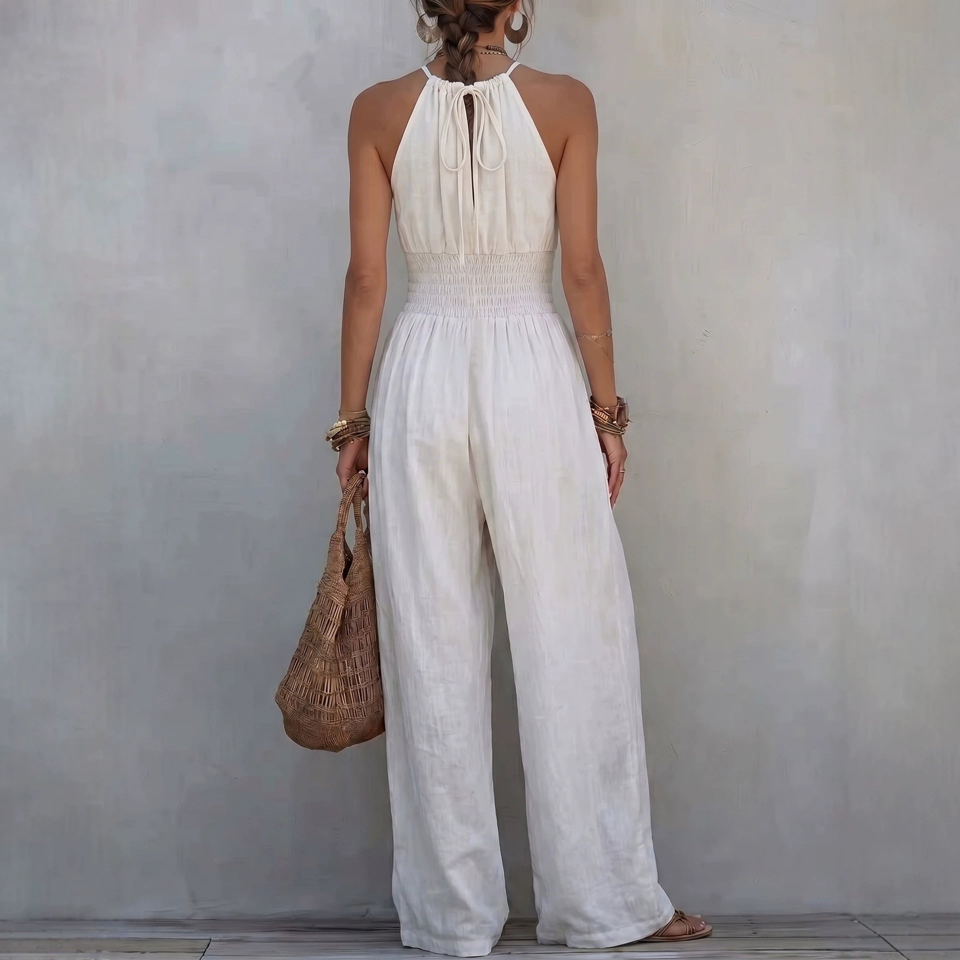 Casual Boho Wide-Leg Jumpsuit for Women