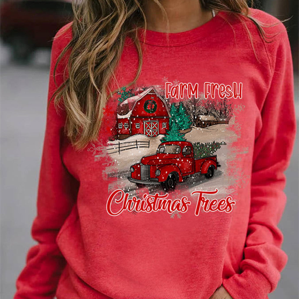 Festive Pumpkin Print Women's Christmas Sweater