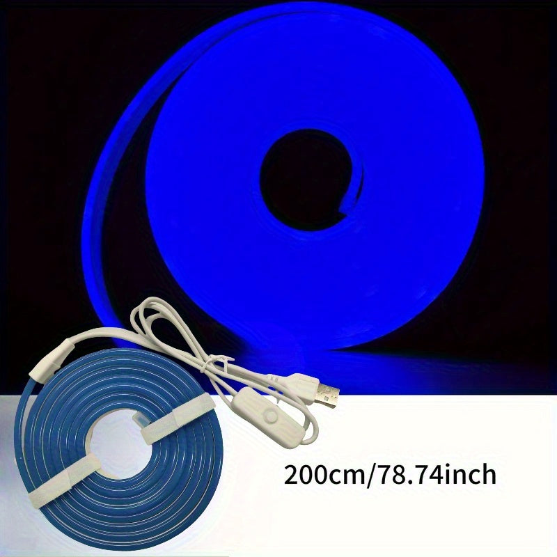 Blue USB‑Powered LED Light Strip – Battery‑Free, Ideal for Kitchen, Under‑Cabinet, Ceiling or Wall Decoration