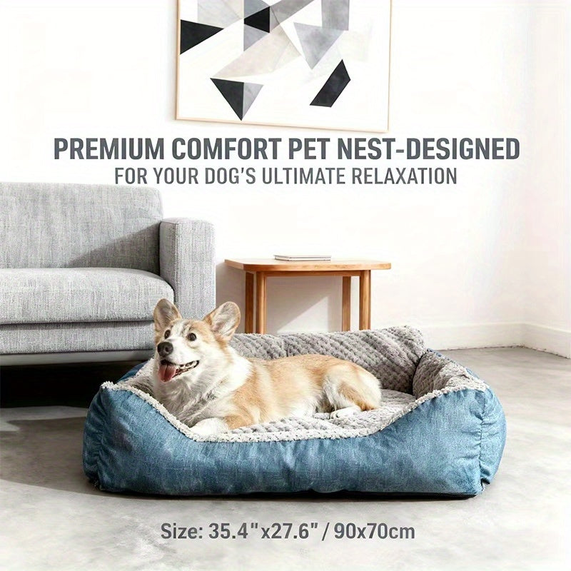 Orthopedic XL Dog Bed For Large Breeds, All-weather Comfort. Ergonomic Design, Removable & Washable With Non-slip Bottom. Ideal For Golden Retrievers, Labradors, German Shepherds - Year-round Use In