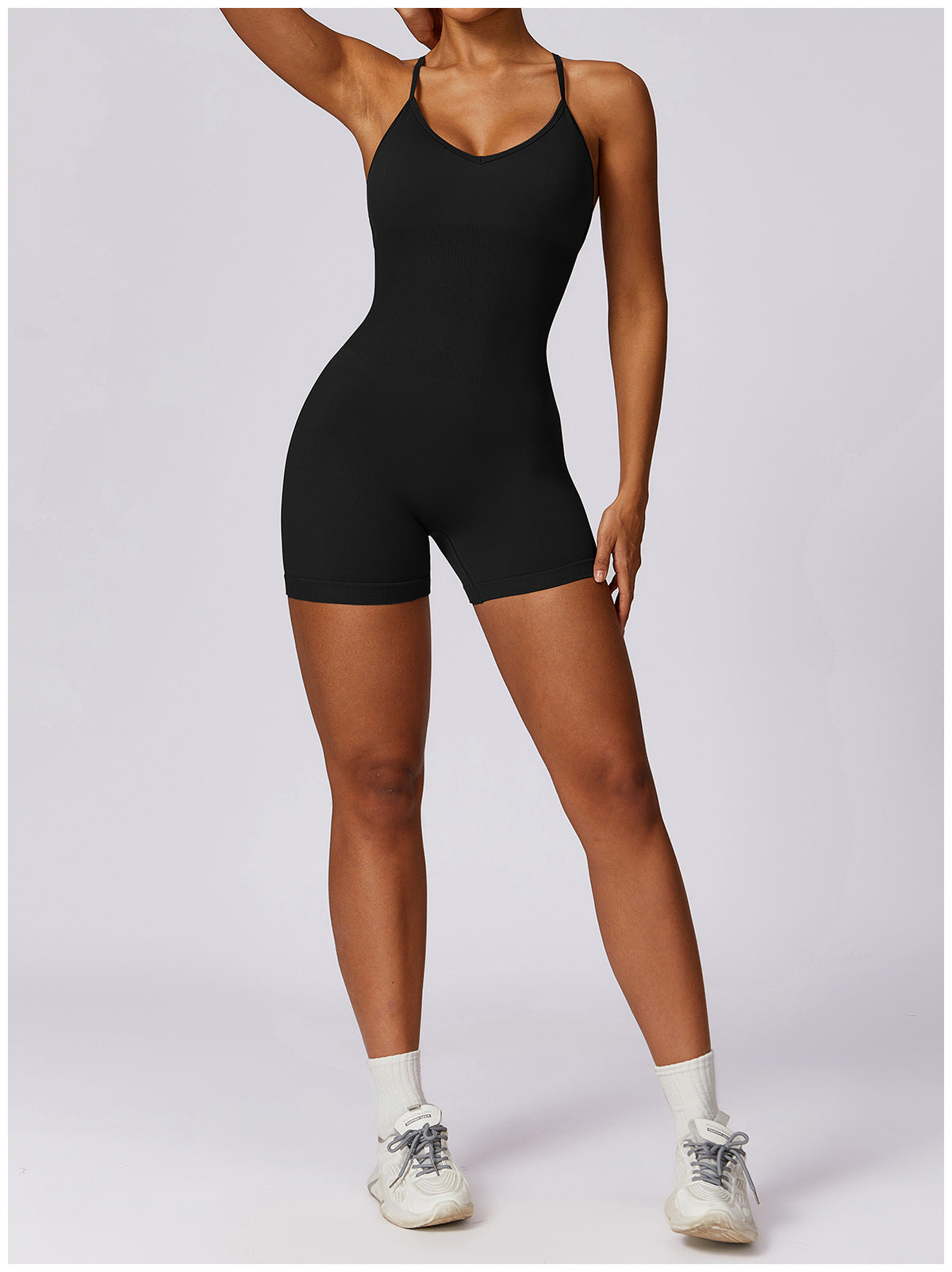 Seamless Hollow-Out Yoga Jumpsuit for Women