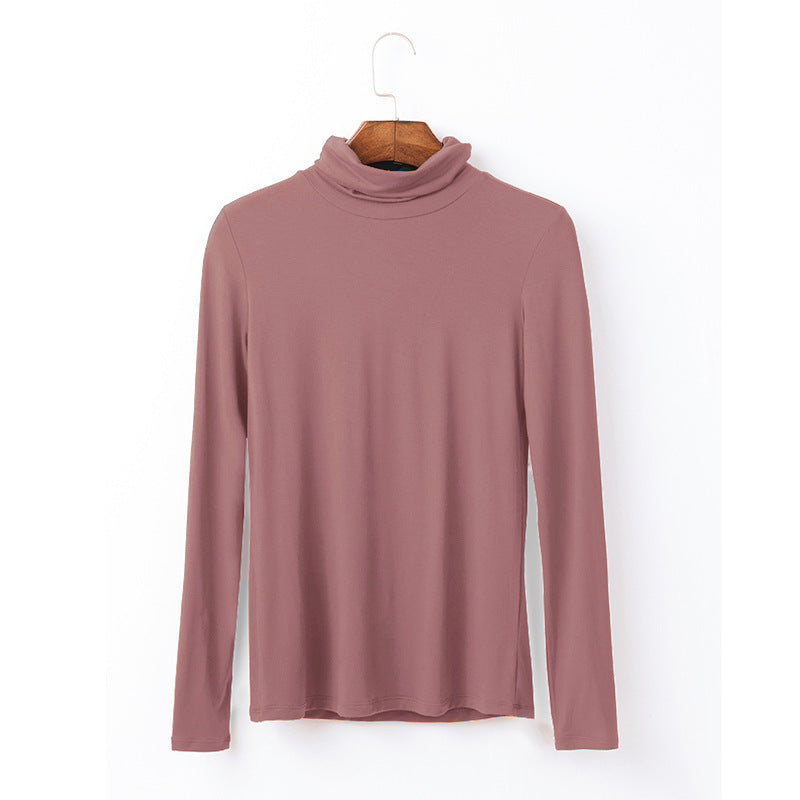 Women's Modal Turtleneck Long Sleeve Tee