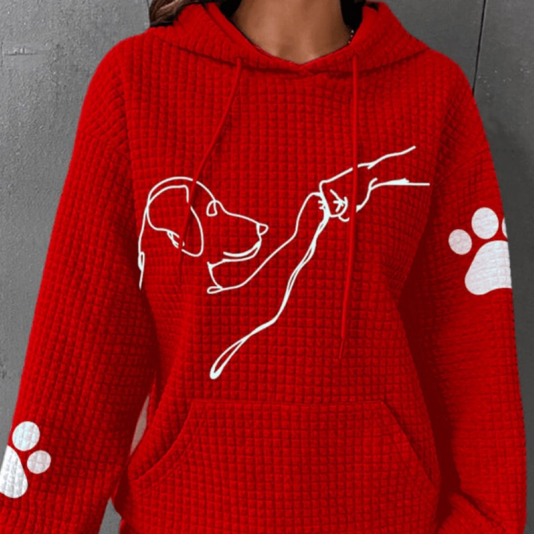 Women's Casual Printed Long Sleeve Loose Sweater
