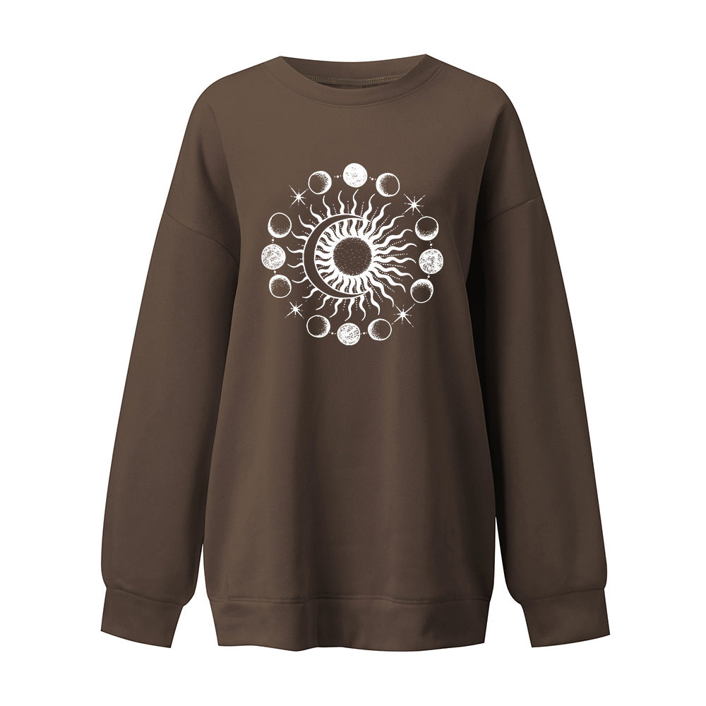 Mysterious Sun & Moon Third Eye Oversized Hoodie