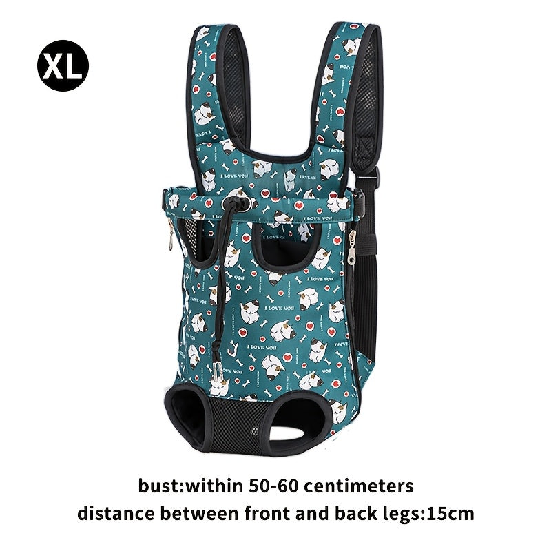 Pet Travel Backpack with Front Harness, Adjustable Multi‑Gear, Ultra‑Breathable Mesh and Lightweight Durable Design