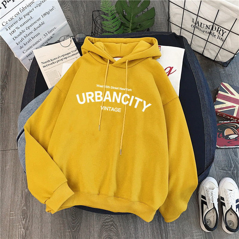 Casual Loose Long-Sleeve Hooded Sweatshirt