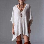 Cutout Cape Top Sun-Protective Mini Dress