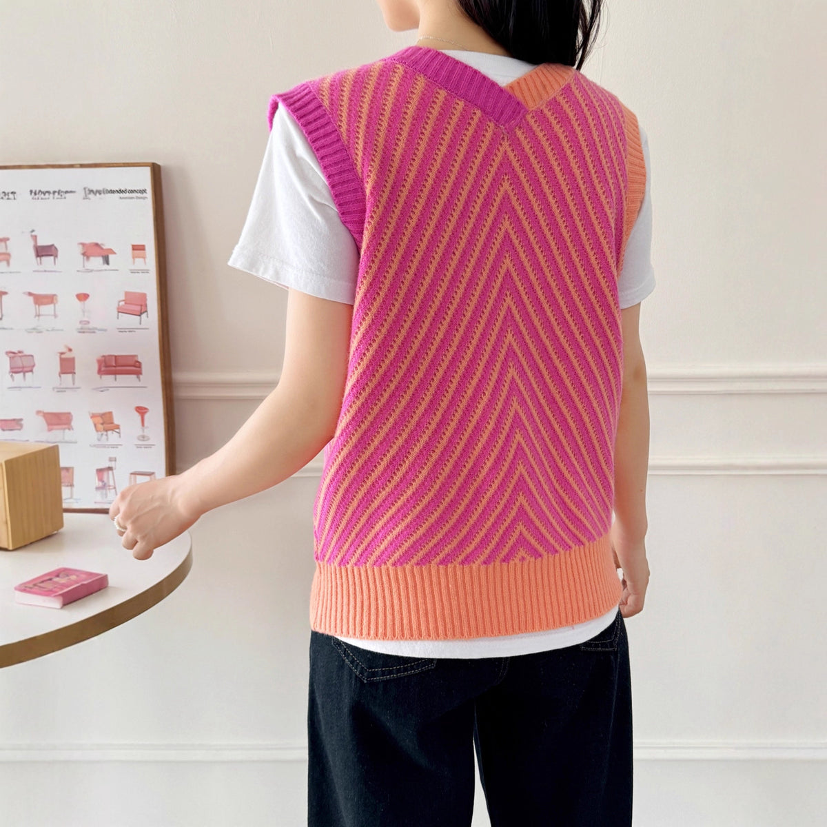 Korean-style New V-neck Knitted Vest