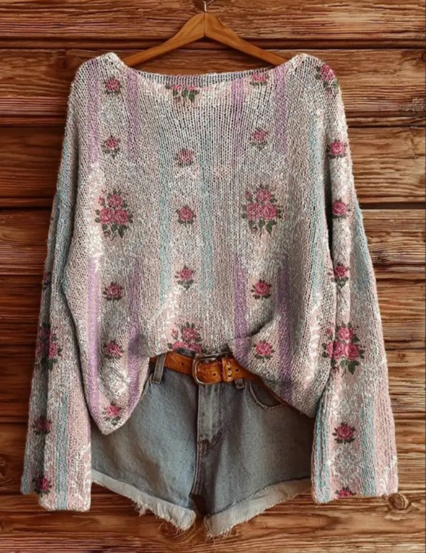 Women's Printed Knitted Sweater