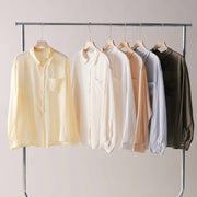 SpringSummer New Lenzing Tencel Linen Pocketed Shirt