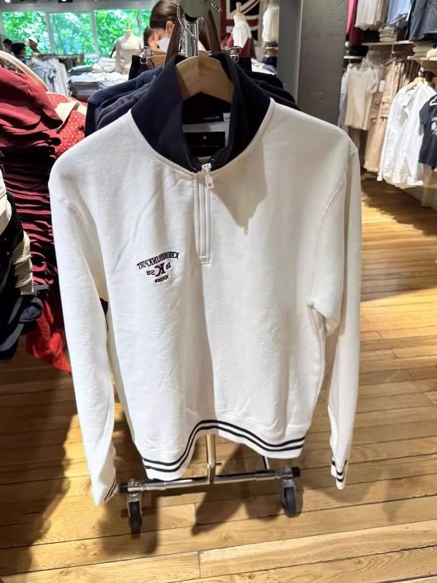 Retro Half-Zip Contrast Polo Sweater