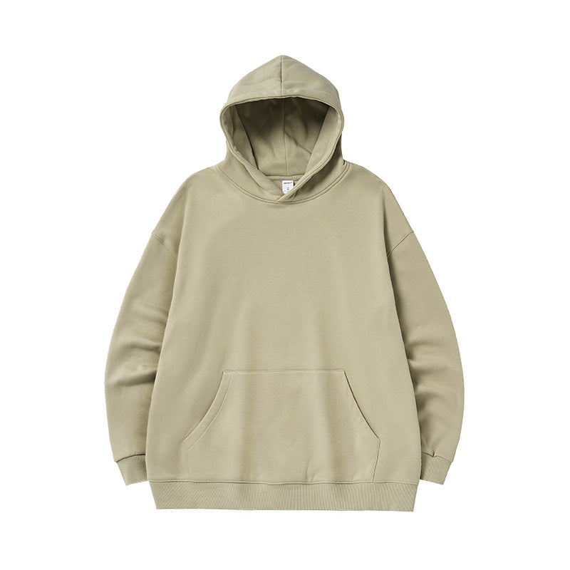 Cozy Fleece-Lined Hooded Sweatshirt Loose Casual Winter Top
