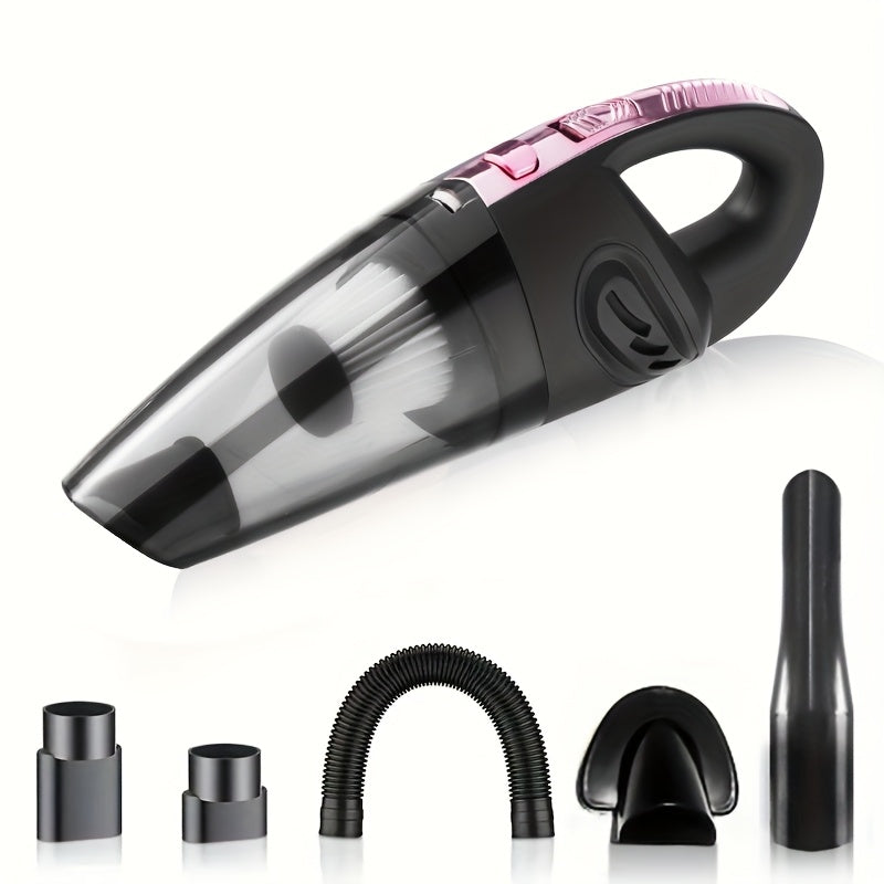 Car Vacuum Cleaner, Handheld Vacuum Cleaner With 4200PA Super Strong Suction, 1800mAh Large Capacity, Low Noise, With Five Matching Accessories For Car Interior Care, Home And Pet Cleaning, Car...