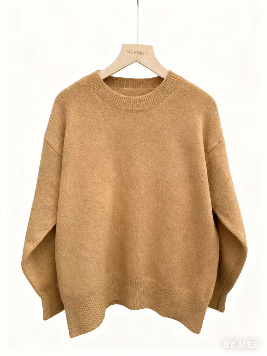 Loose and Versatile Knitted Pullover Sweater As a Base Layer