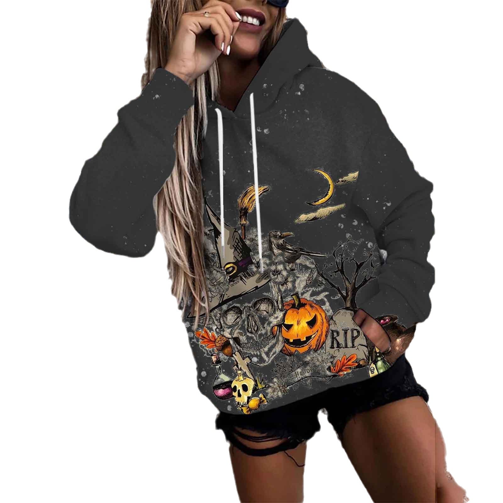 Women's Halloween Padded Streetwear Sweatshirt