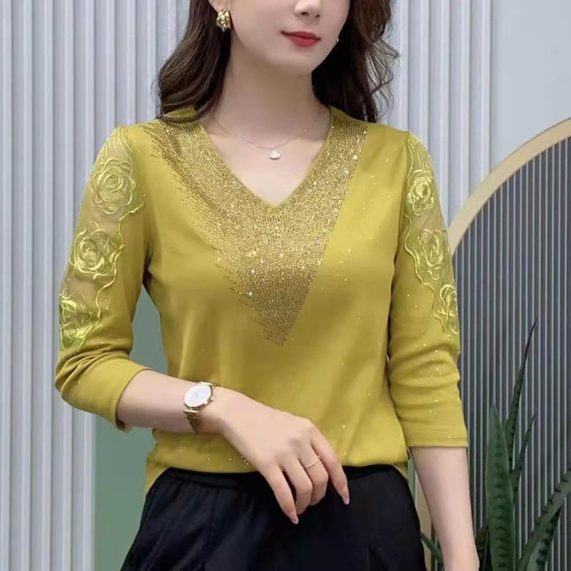 Sparkling Rhinestone Lace Camisole – Elegant Urban Top for Women