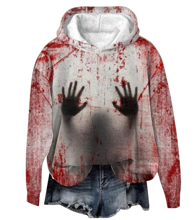Women's 3D Letter Printed Loose Pullover Hoodie