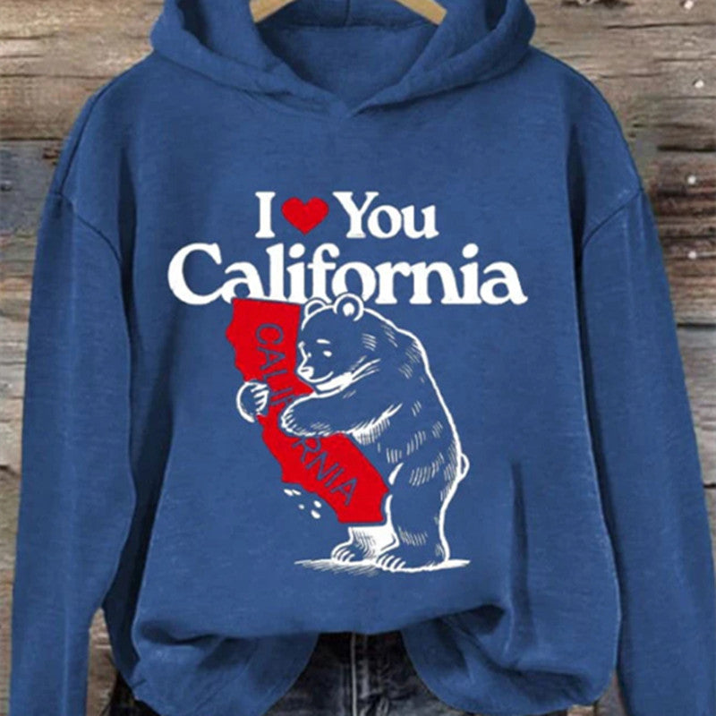 American Polyester Fiber Letter Printed Hoodie