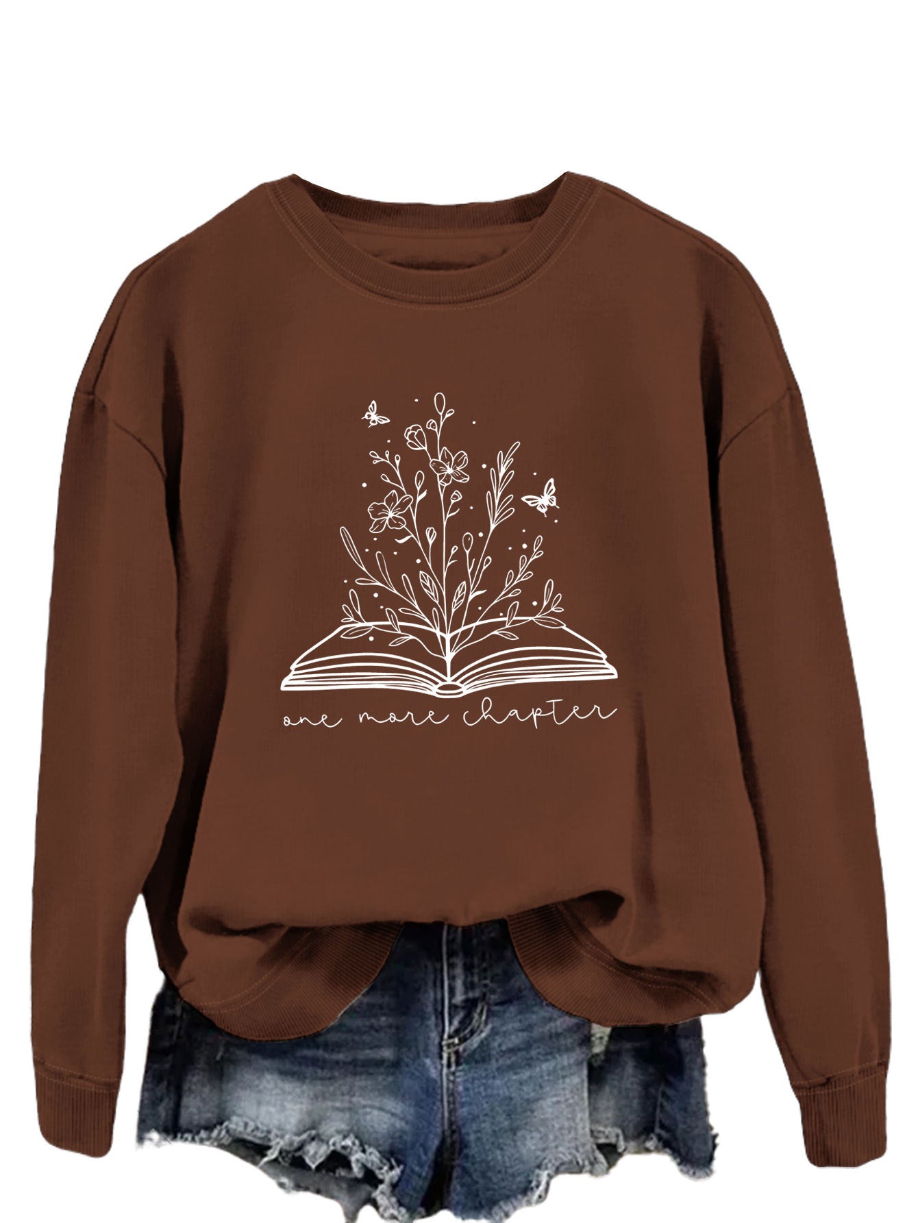 Casual Long Sleeve Letter Print Loose Sweatshirt