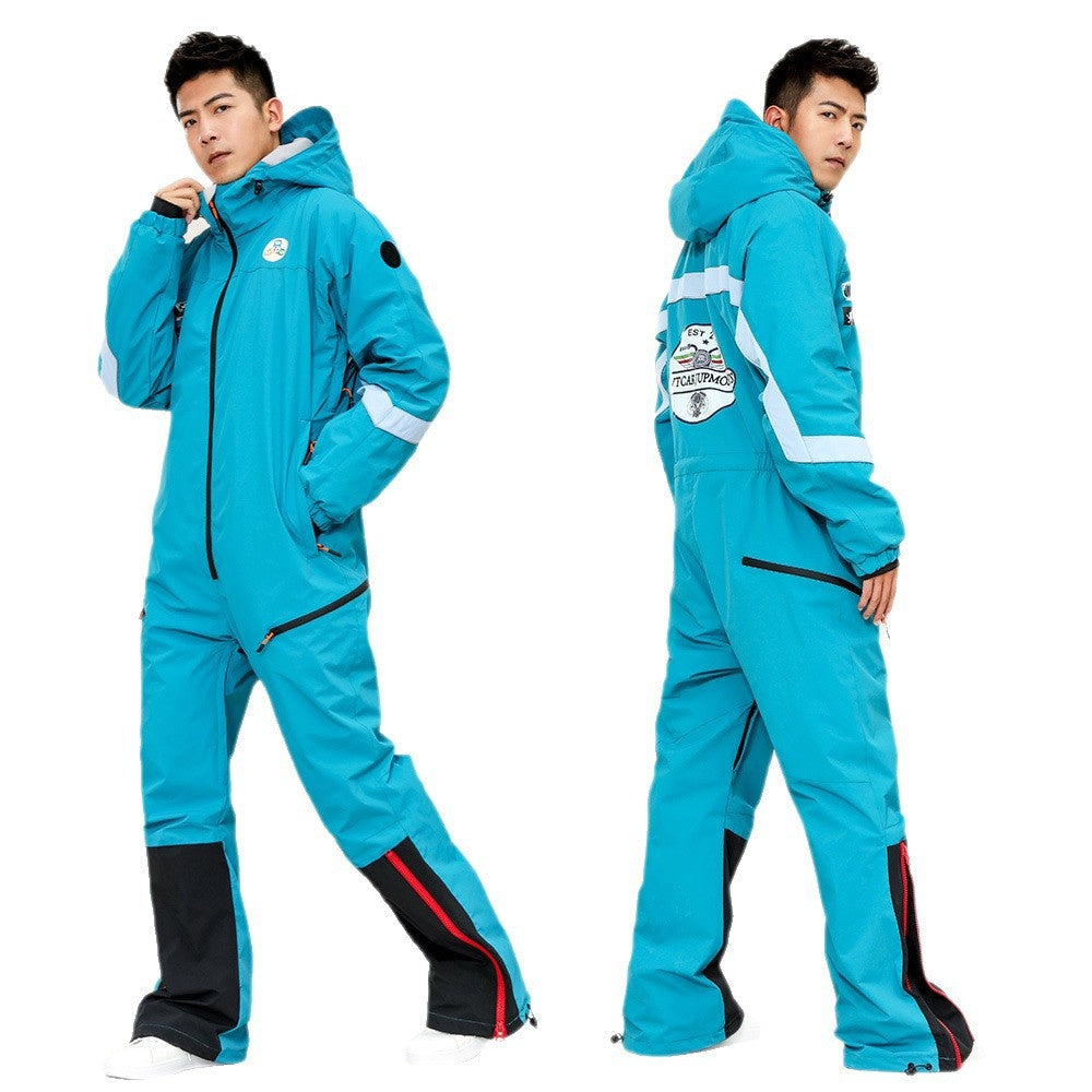 Waterproof Windproof One-Piece Ski Suit for Winter