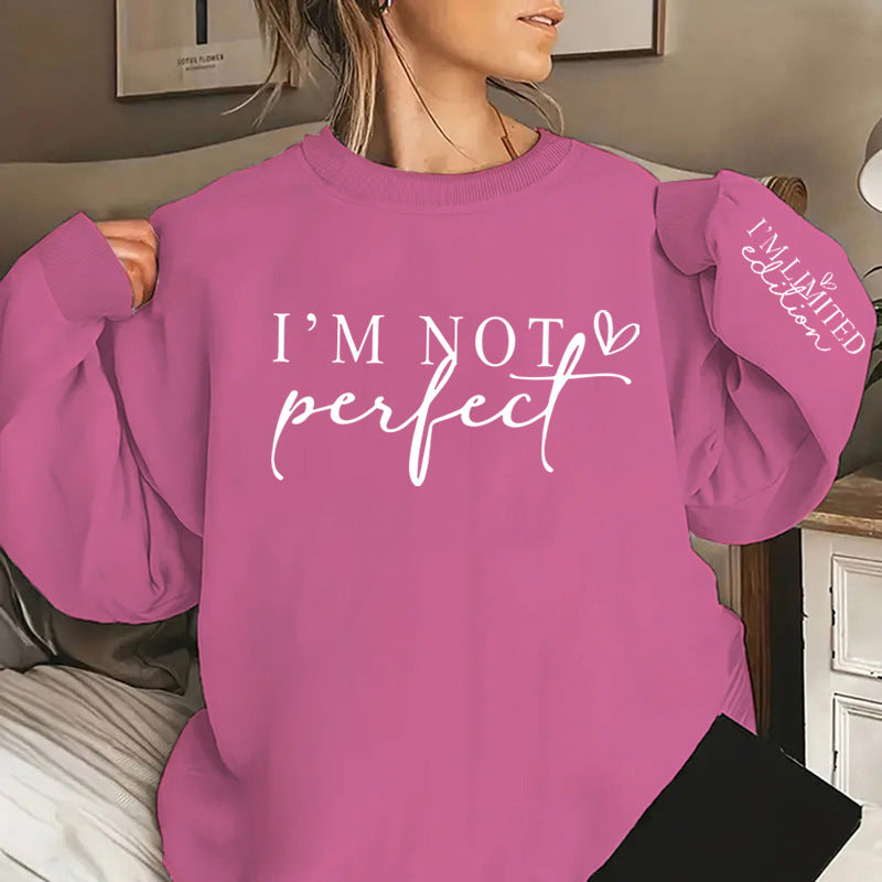 Chic Women's Letter Print Pullover Casual Sweatshirt