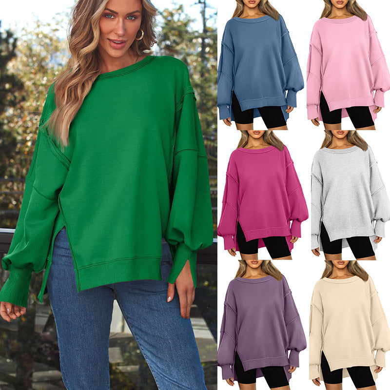 Women's Cozy Hooded Round-Neck Casual Sweatshirt