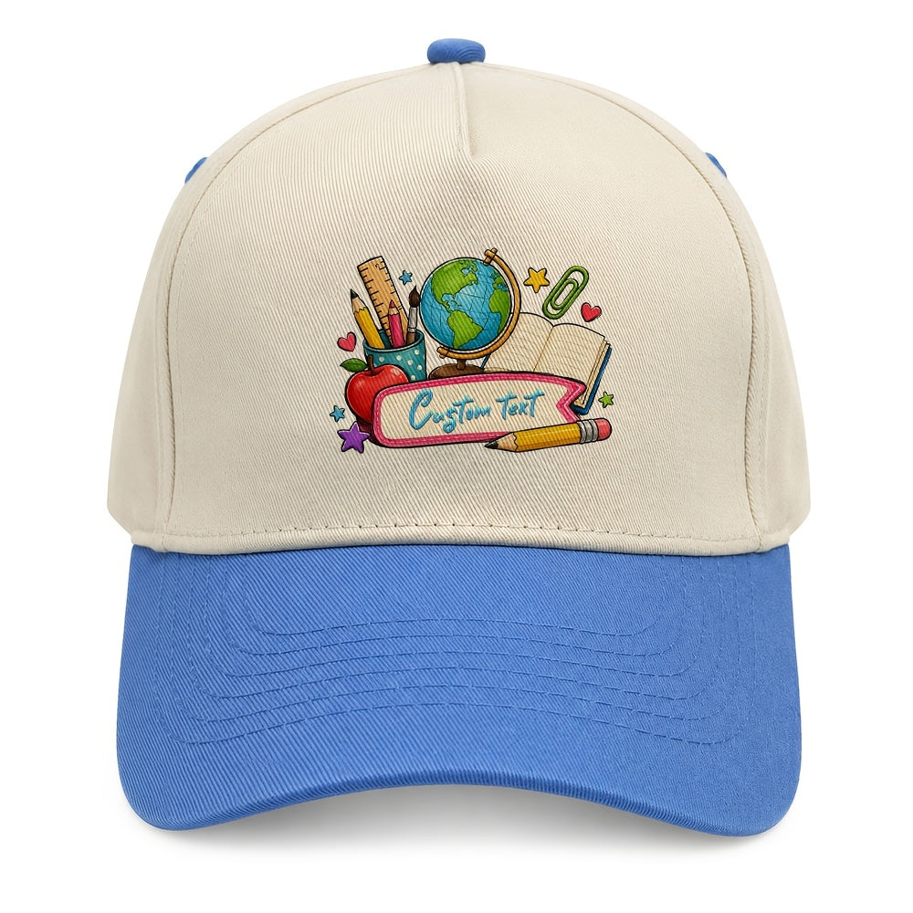 Personalized Kids Baseball Cap with Custom Text in Casual Dad Style