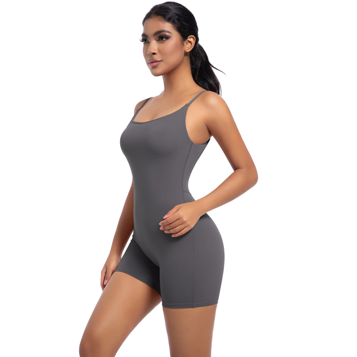 Nude Feel Yoga Straps One-piece Women's Tight Sports Jumpsuit