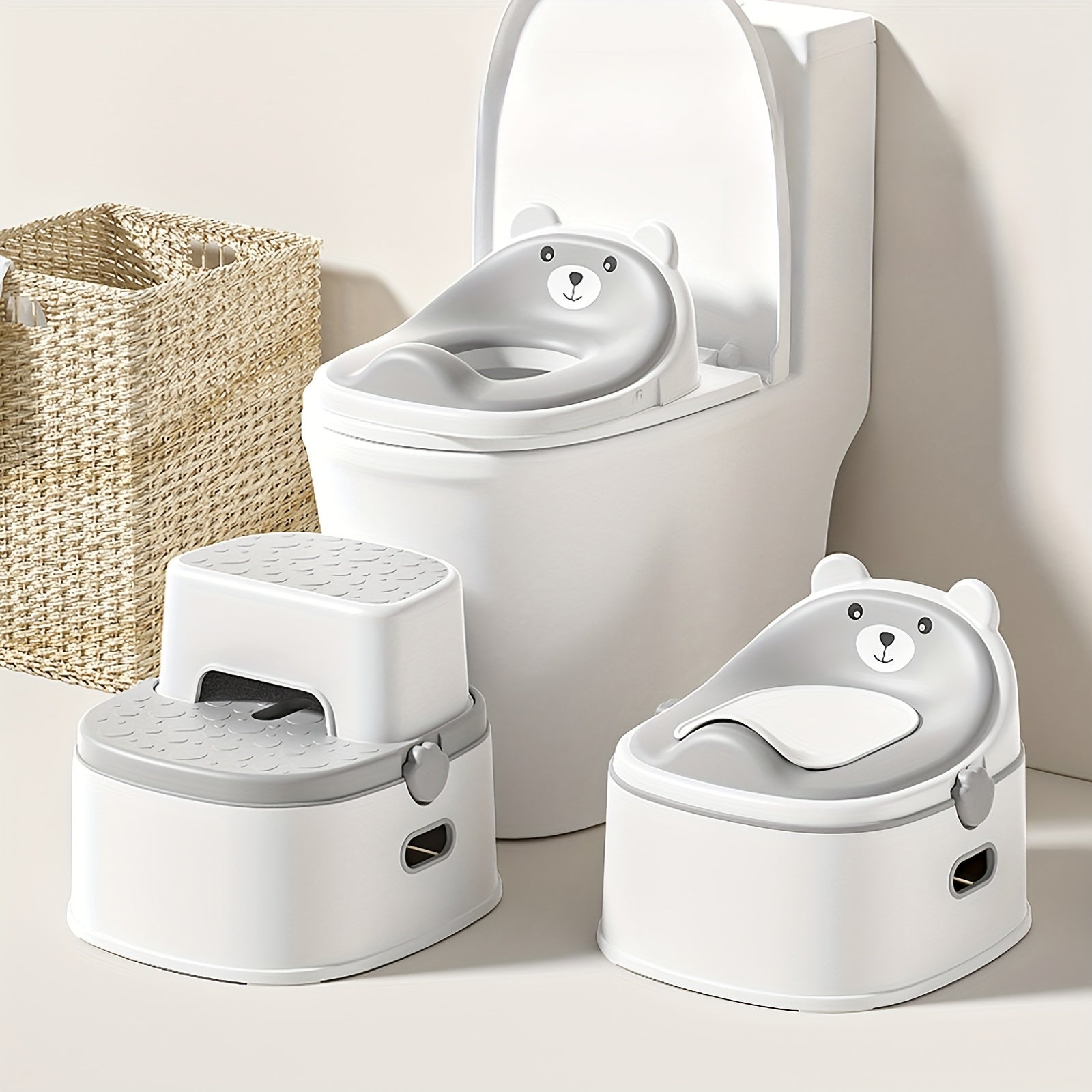 3-in-1 Potty Training Toilet with Step Stool and Seat