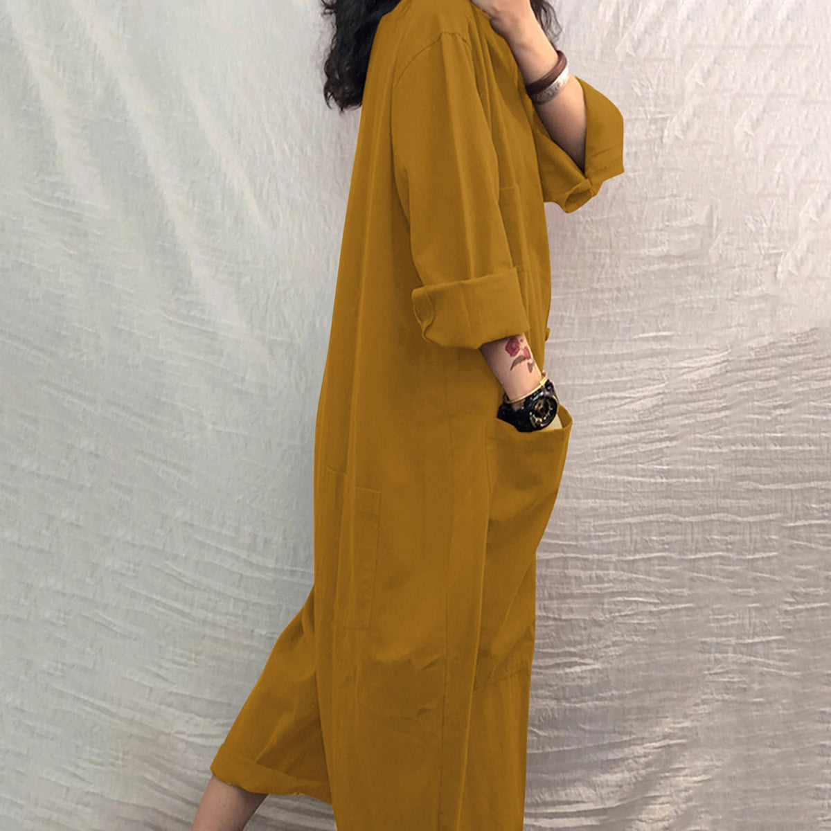 Plus Size Multi-Pocket Utility Jumpsuit for Women