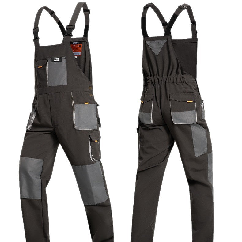 Men's Durable Multi-Pocket Long-Sleeve Work Overalls
