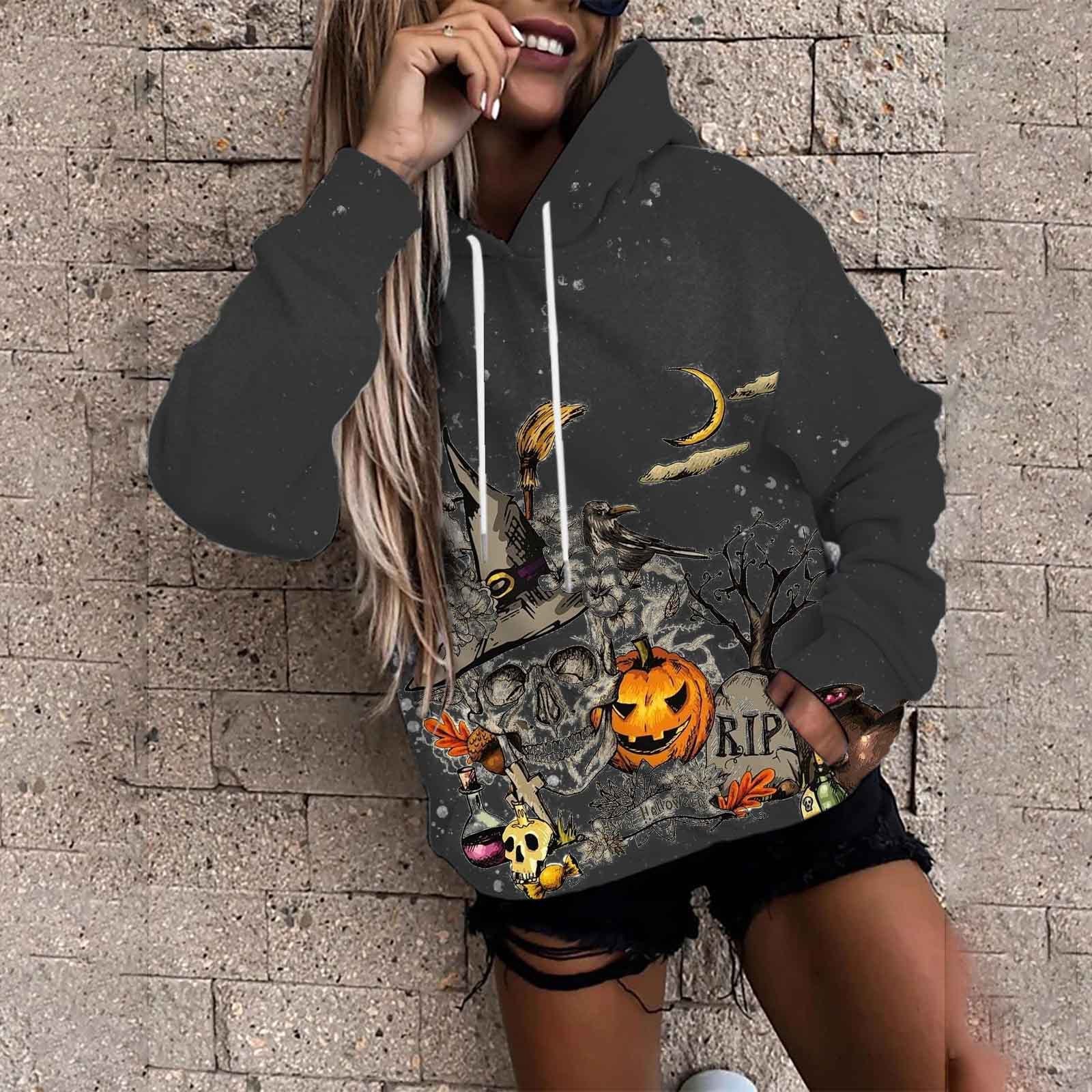 Women's Halloween Padded Streetwear Sweatshirt