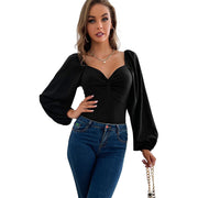 Women's Long-Sleeve Tight Casual Jumpsuit Romper