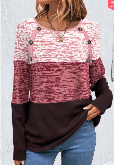 Women's Cozy Button-Up Long Sleeve Winter Tee