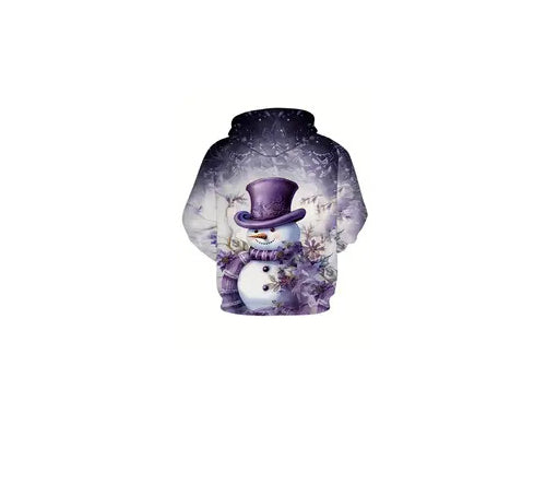 Festive Merry Christmas Snowman Women's 3D Hoodie