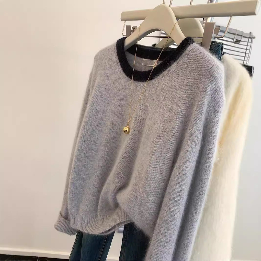 Idle Style Soft Glutinous Inner Wear Base Knitwear Top