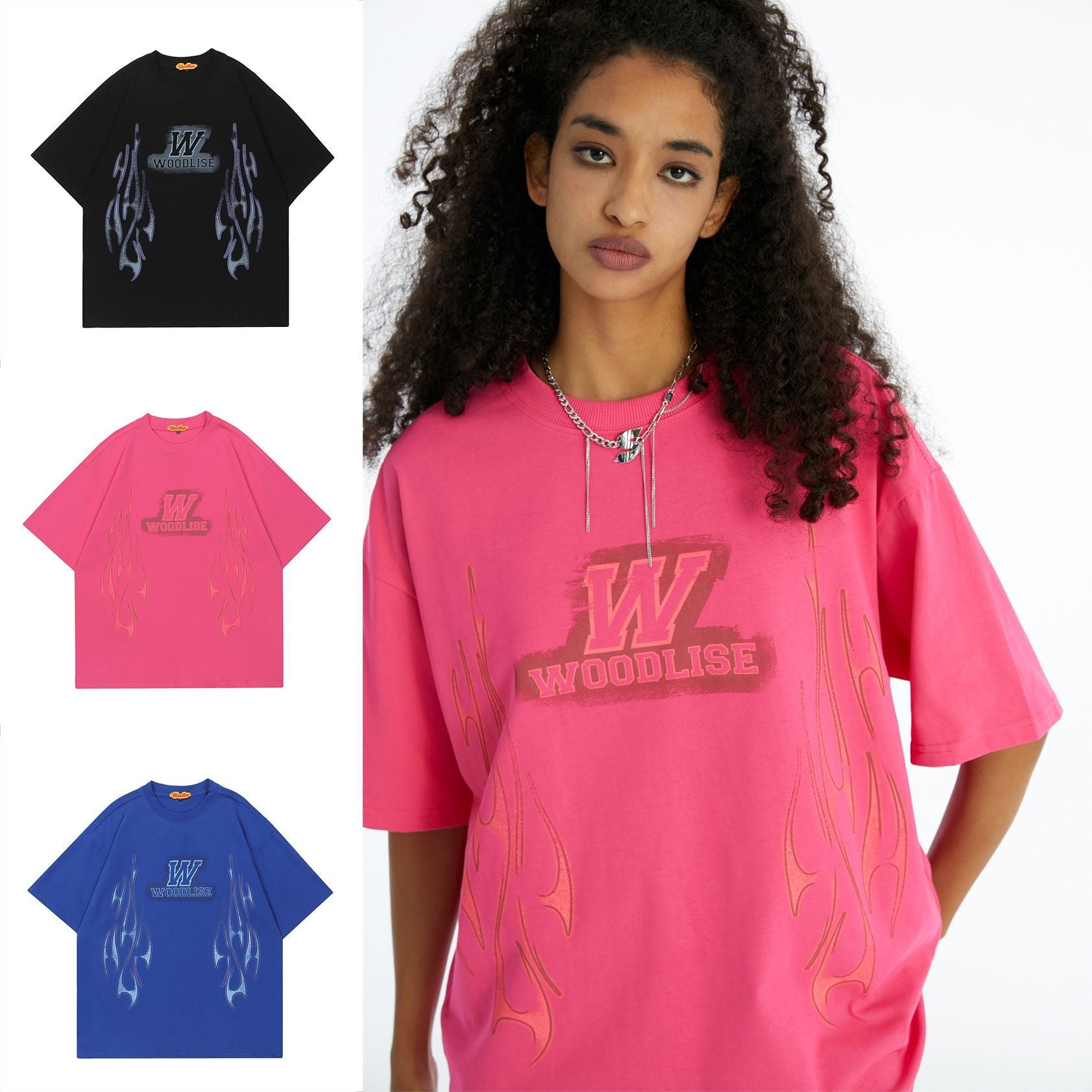 Retro Streetwear Letter Print Loose Short Sleeve Tee