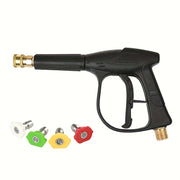 25 cm (9.9 in) Black 3‑in‑1 High‑Pressure Water Gun with 4000 psi Output, 1/4‑in Quick Connect and M22‑14 Thread