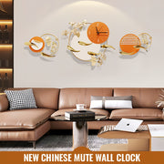 Luxurious 3D Goldfish Wall Clock - Large, Modern Metal Decor for Living Room, Bedroom, Kitchen & Entryway