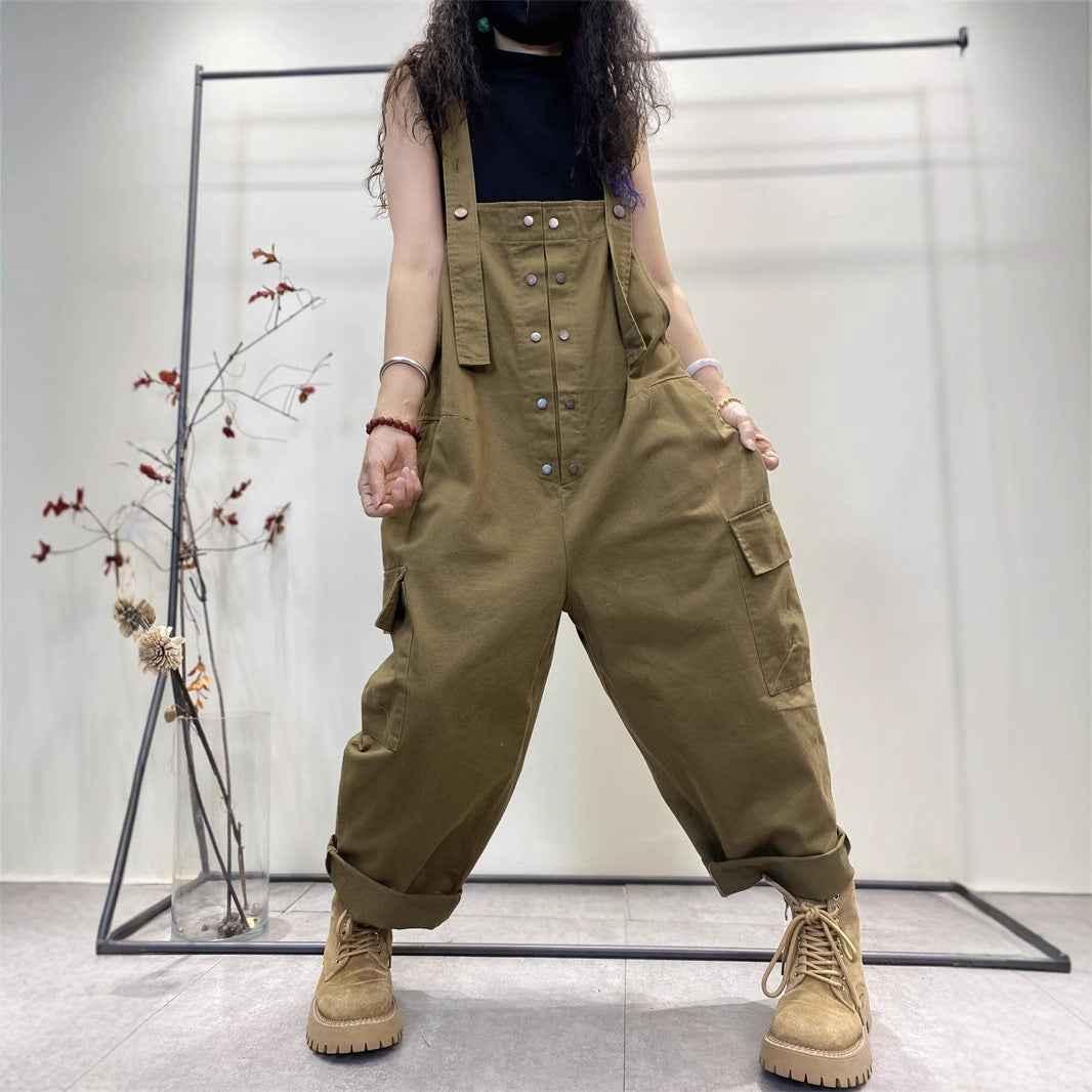 Plus-Size Minimalist Straight-Leg Casual Pants