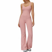 Women's Cross-Back Wide-Leg Workout Jumpsuit