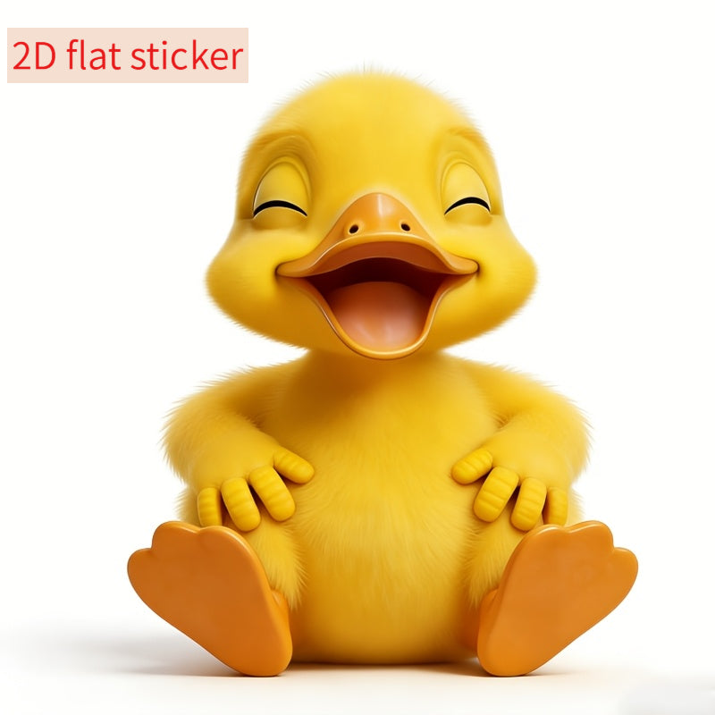 Yellow Duck Vinyl Decal – Self-Adhesive Sticker for Cars, Windows, Walls, Glass, Metal and Ceramic Surfaces