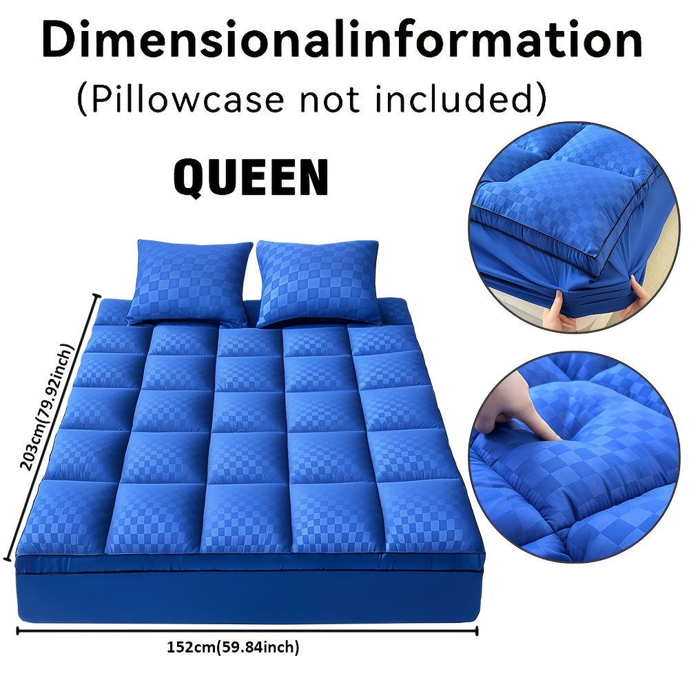 Mattress Topper, Extra Thick Mattress Pad Pillow Top Mattress Cover Quilted Fitted Mattress Protector Top Stretches Up 8-21\" Deep Pocket Cooling, Mattress Topper With 1000GSM