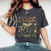 Butterfly Print Short‑Sleeve Crew Neck Top – Light & Flirty