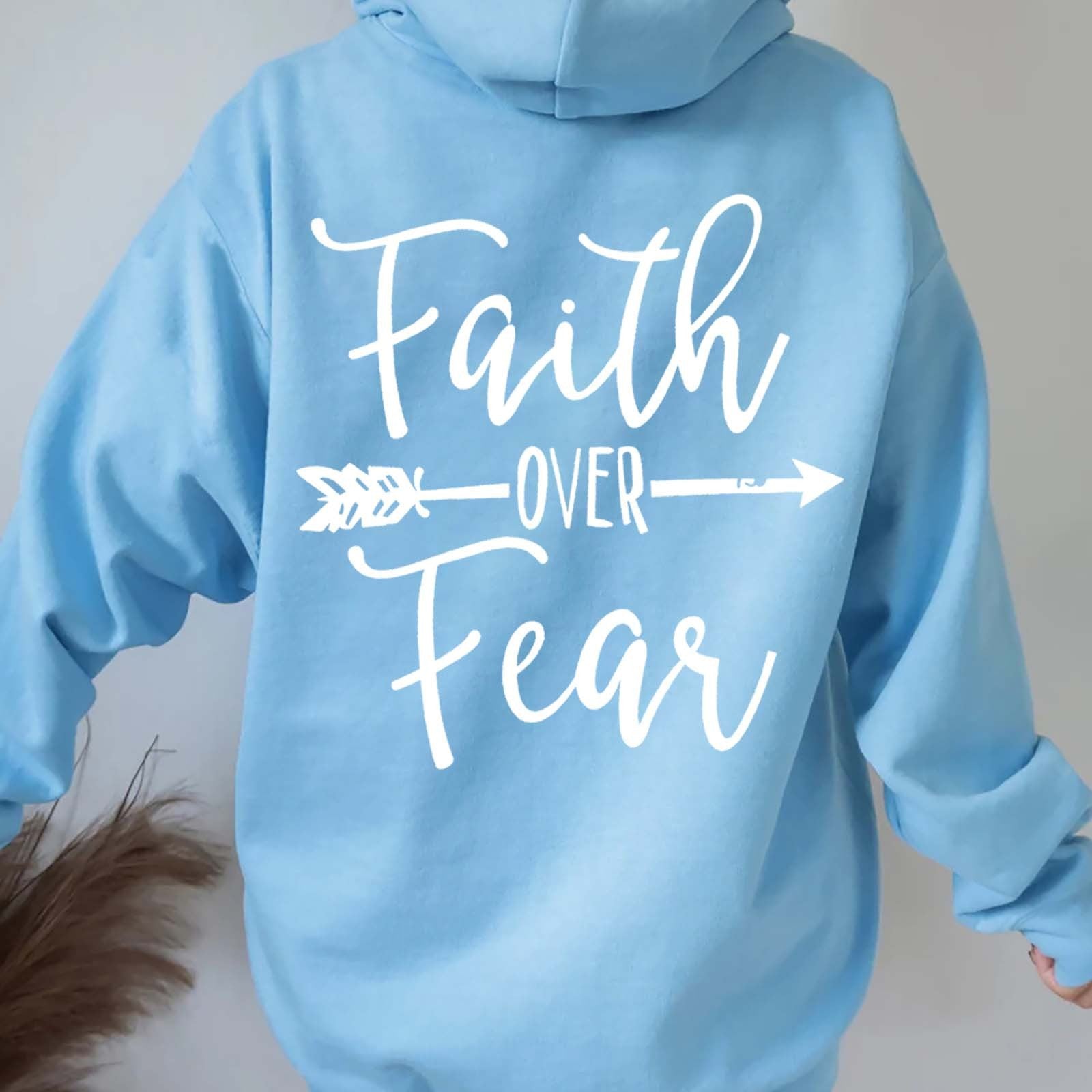 Cozy Fleece Letter Print Kangaroo Pocket Women's Hoodie