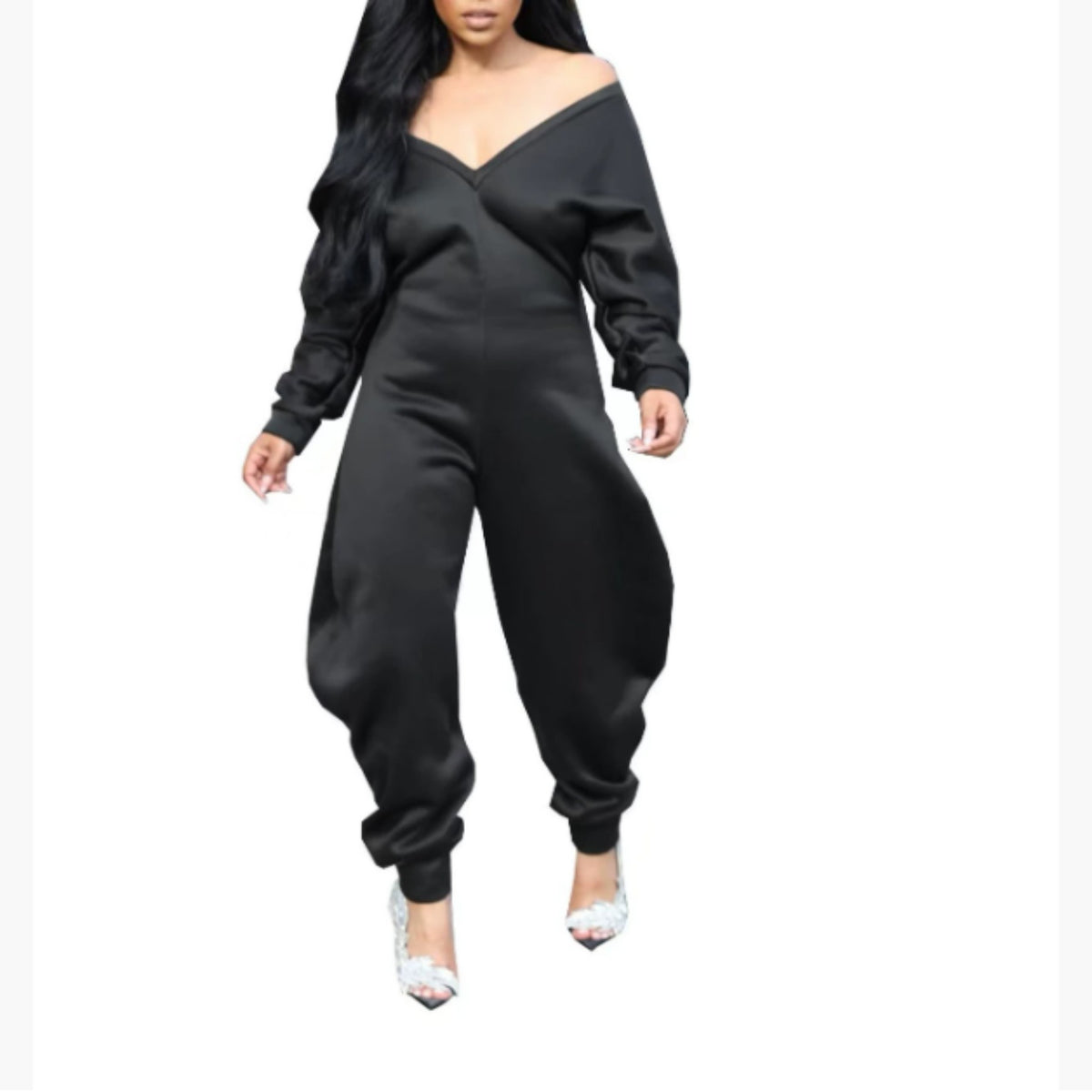 Women's Long-Sleeve Athletic Hoodie Jumpsuit