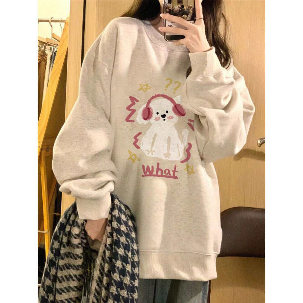 Cute Anime Pullover Hoodie Casual Japanese Cotton Sweater